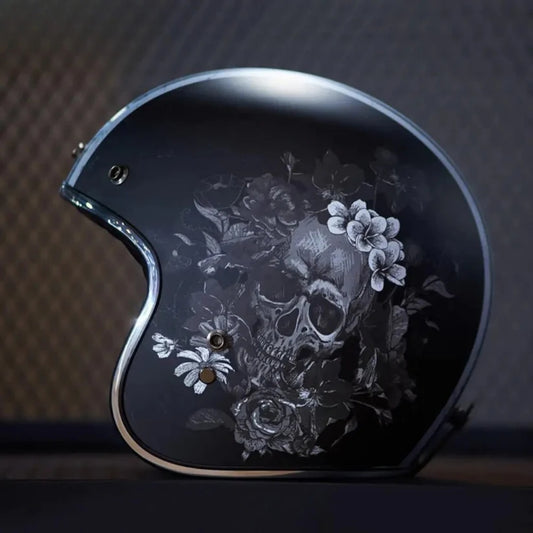 Fiberglass Retro Motorcycle Helmet