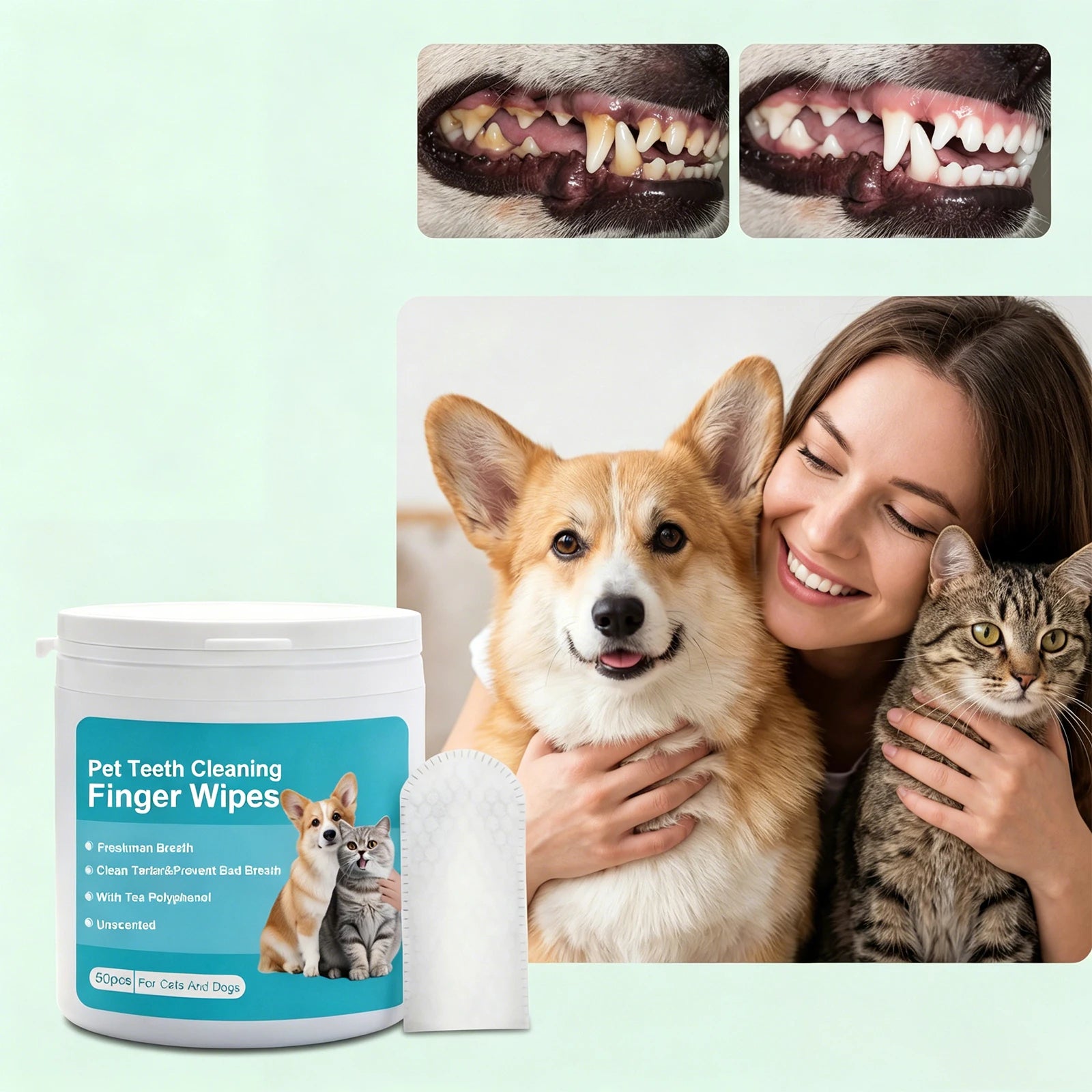 NorasPet Dental Finger Wipes™